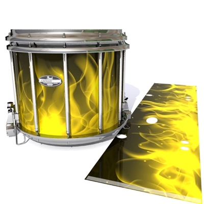 Pearl Championship CarbonCore Snare Drum Slip - Yellow Flames (Themed)