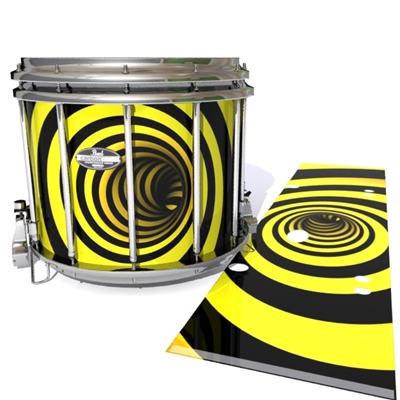 Pearl Championship CarbonCore Snare Drum Slip - Yellow Vortex Illusion (Themed)
