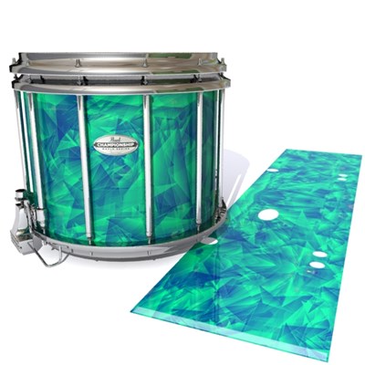 Pearl Championship Maple Snare Drum Slip - Aqua Cosmic Glass (Aqua)