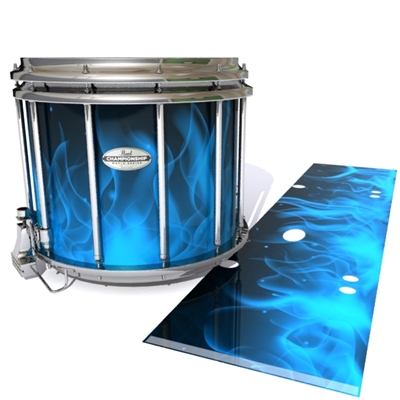 Pearl Championship Maple Snare Drum Slip - Blue Flames (Themed)