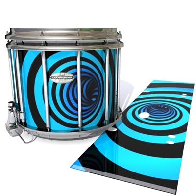 Pearl Championship Maple Snare Drum Slip - Blue Vortex Illusion (Themed)