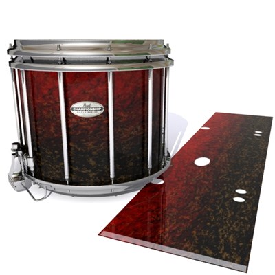 Pearl Championship Maple Snare Drum Slip - Burgundy Rock (Red)