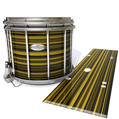 Pearl Championship Maple Snare Drum Slip - Gold Horizon Stripes (Yellow)