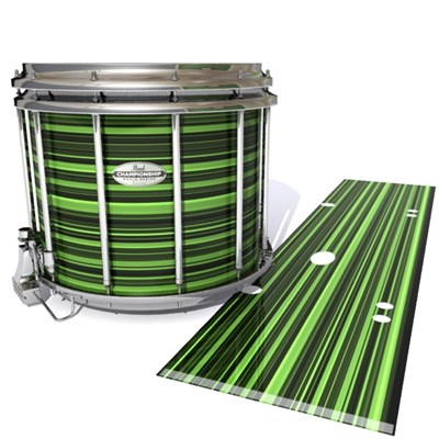 Pearl Championship Maple Snare Drum Slip - Green Horizon Stripes (Green)