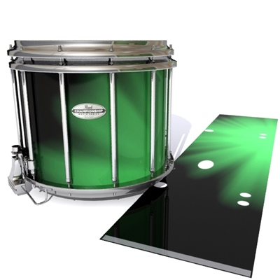 Pearl Championship Maple Snare Drum Slip - Green Light Rays (Themed)