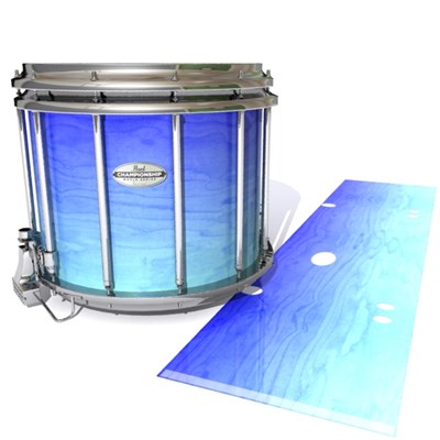 Pearl Championship Maple Snare Drum Slip - Marine Maple Fade (Blue)