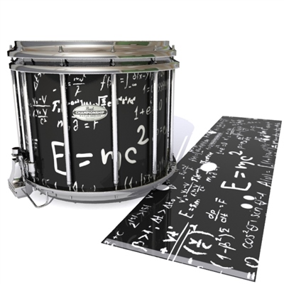 Pearl Championship Maple Snare Drum Slip - Mathmatical Equations on Black (Themed)
