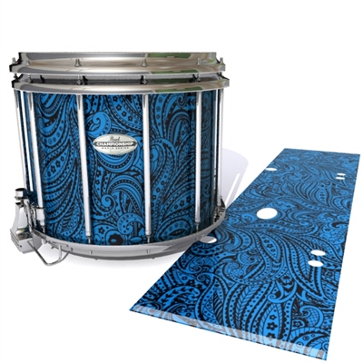 Pearl Championship Maple Snare Drum Slip - Navy Blue Paisley (Themed)