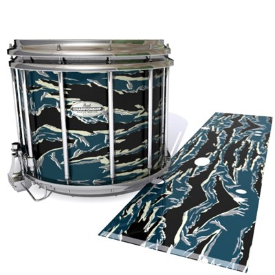 Pearl Championship Maple Snare Drum Slip - Nighthawk Tiger Camouflage (Blue)