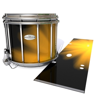Pearl Championship Maple Snare Drum Slip - Orange Light Rays (Themed)