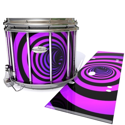Pearl Championship Maple Snare Drum Slip - Purple Vortex Illusion (Themed)