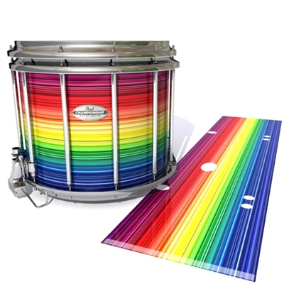 Pearl Championship Maple Snare Drum Slip - Rainbow Stripes (Themed)