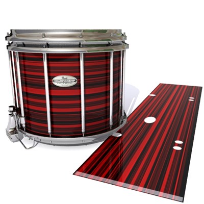 Pearl Championship Maple Snare Drum Slip - Red Horizon Stripes (Red)