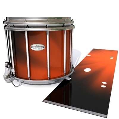 Pearl Championship Maple Snare Drum Slip - Red Light Rays (Themed)