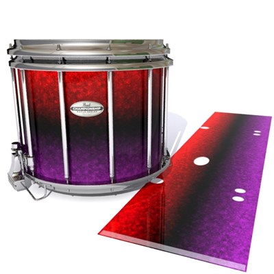 Pearl Championship Maple Snare Drum Slip - Rosso Galaxy Fade (Red) (Purple)