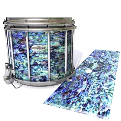 Pearl Championship Maple Snare Drum Slip - Seabed Abalone (Blue) (Aqua)