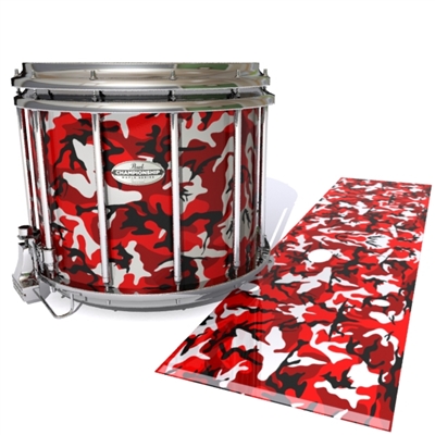 Pearl Championship Maple Snare Drum Slip - Serious Red Traditional Camouflage (Red)