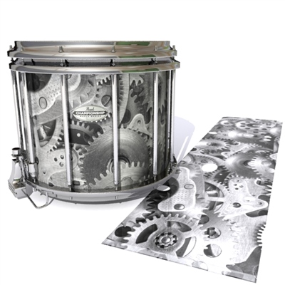 Pearl Championship Maple Snare Drum Slip - Silver Gears(Themed)