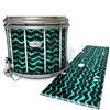 Pearl Championship Maple Snare Drum Slip - Wave Brush Strokes Aqua and Black (Green) (Blue)