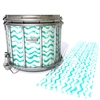 Pearl Championship Maple Snare Drum Slip - Wave Brush Strokes Aqua and White (Green) (Blue)