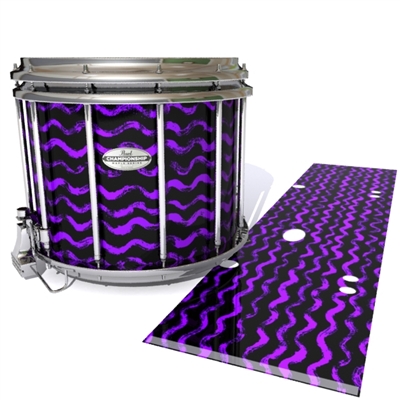 Pearl Championship Maple Snare Drum Slip - Wave Brush Strokes Purple and Black (Purple)