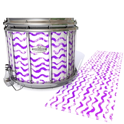 Pearl Championship Maple Snare Drum Slip - Wave Brush Strokes Purple and White (Purple)