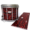 Pearl Championship Maple Snare Drum Slip - Wave Brush Strokes Red and Black (Red)