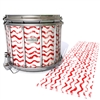 Pearl Championship Maple Snare Drum Slip - Wave Brush Strokes Red and White (Red)
