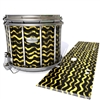 Pearl Championship Maple Snare Drum Slip - Wave Brush Strokes Yellow and Black (Yellow)