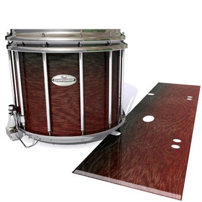 Pearl Championship Maple Snare Drum Slip - Weathered Rosewood (Red)