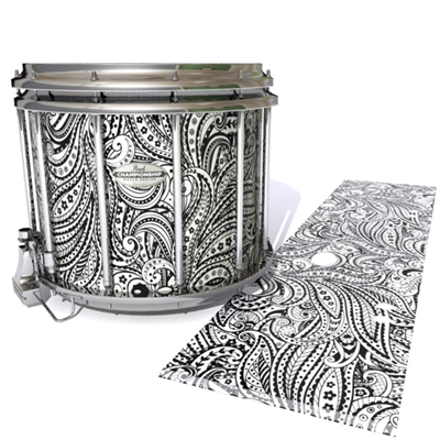 Pearl Championship Maple Snare Drum Slip - White Paisley (Themed)