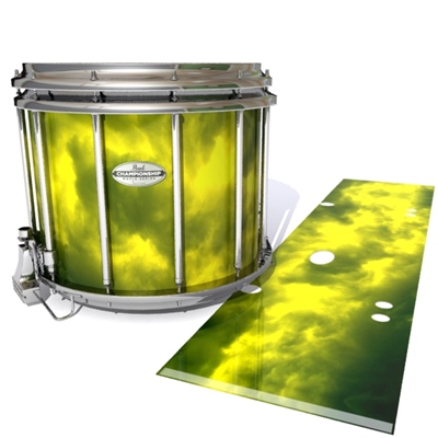 Pearl Championship Maple Snare Drum Slip - Yellow Smokey Clouds (Themed)