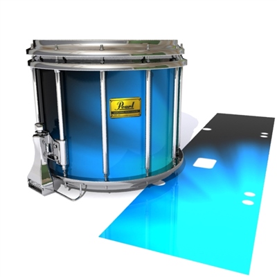 Pearl Championship Maple Snare Drum Slip (Old) - Blue Light Rays (Themed)