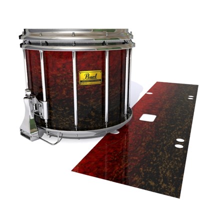 Pearl Championship Maple Snare Drum Slip (Old) - Burgundy Rock (Red)