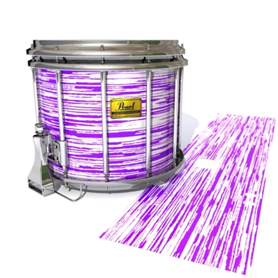 Pearl Championship Maple Snare Drum Slip (Old) - Chaos Brush Strokes Purple and White (Purple)