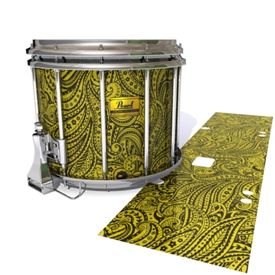 Pearl Championship Maple Snare Drum Slip (Old) - Gold Paisley (Themed)