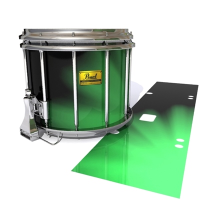 Pearl Championship Maple Snare Drum Slip (Old) - Green Light Rays (Themed)