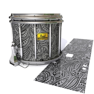 Pearl Championship Maple Snare Drum Slip (Old) - Grey Paisley (Themed)