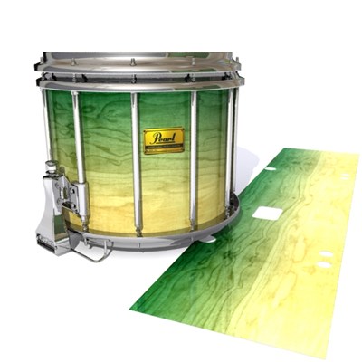 Pearl Championship Maple Snare Drum Slip (Old) - Jungle Stain Fade (Green)