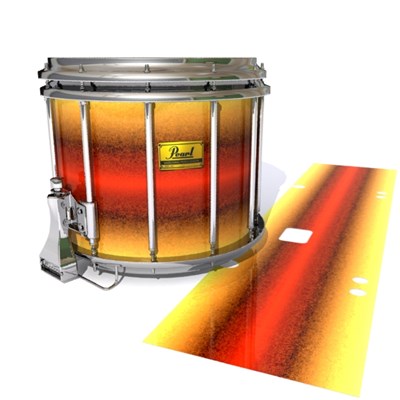 Pearl Championship Maple Snare Drum Slip (Old) - Jupiter Storm (Red) (Yellow)