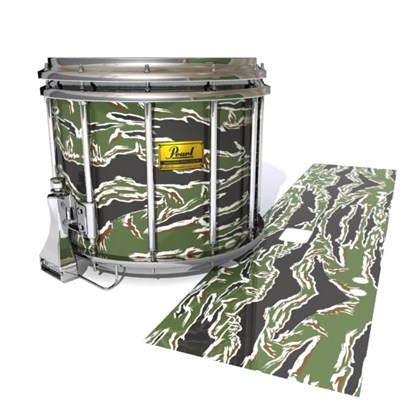 Pearl Championship Maple Snare Drum Slip (Old) - Liberator Tiger Camouflage (Green)