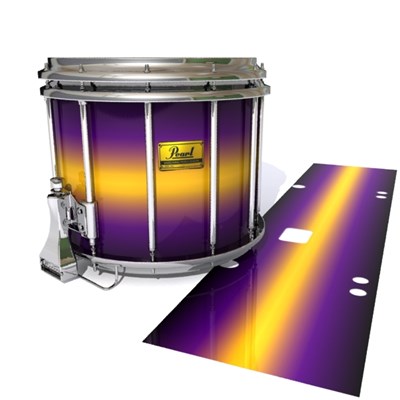 Pearl Championship Maple Snare Drum Slip (Old) - Light Barrier Fade (Purple) (Yellow)