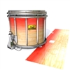 Pearl Championship Maple Snare Drum Slip (Old) - Maple Woodgrain Red Fade (Red)