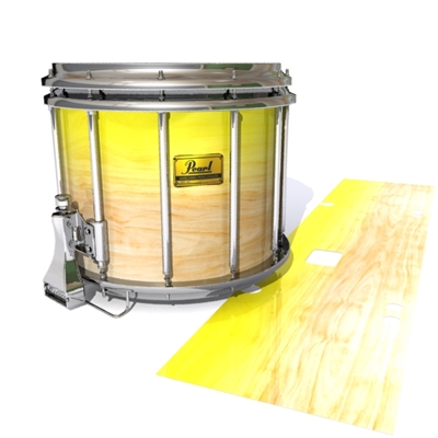 Pearl Championship Maple Snare Drum Slip (Old) - Maple Woodgrain Yellow Fade (Yellow)