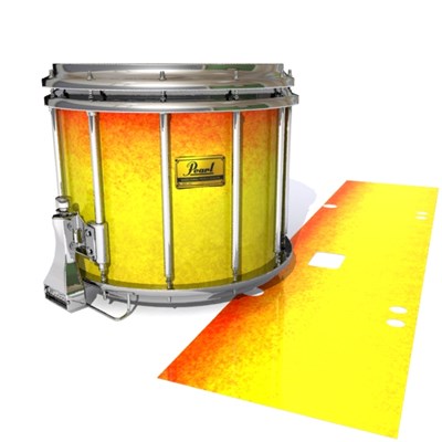 Pearl Championship Maple Snare Drum Slip (Old) - Phoenix Fire (Yellow) (Orange)