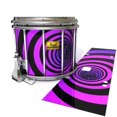 Pearl Championship Maple Snare Drum Slip (Old) - Purple Vortex Illusion (Themed)