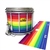 Pearl Championship Maple Snare Drum Slip (Old) - Rainbow Stripes (Themed)