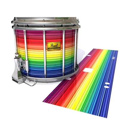 Pearl Championship Maple Snare Drum Slip (Old) - Rainbow Stripes (Themed)