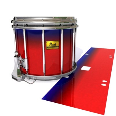 Pearl Championship Maple Snare Drum Slip (Old) - Red Arrow (Red) (Blue)