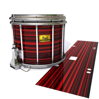 Pearl Championship Maple Snare Drum Slip (Old) - Red Horizon Stripes (Red)